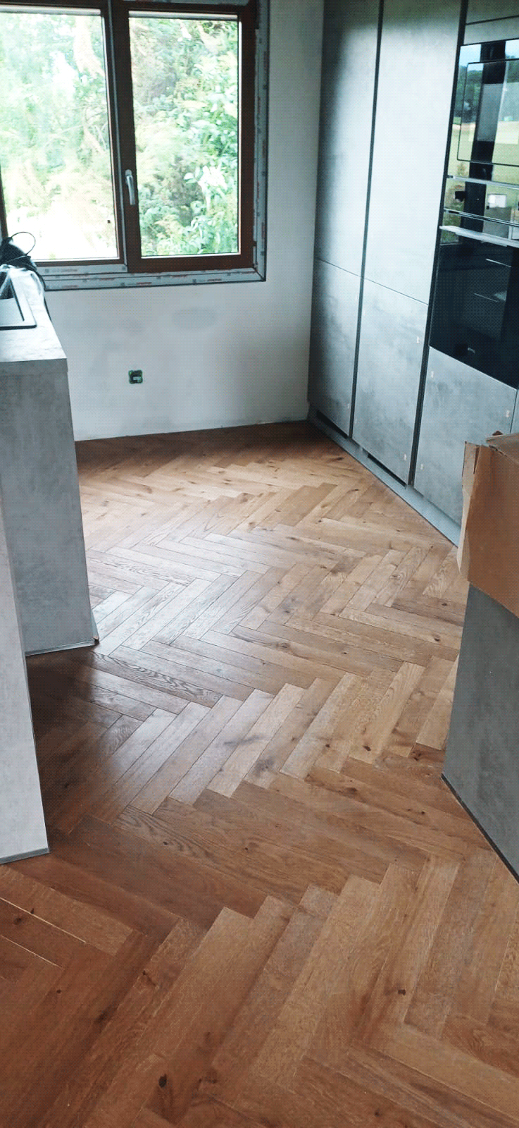 Parquet bâton rompu — Cuisine