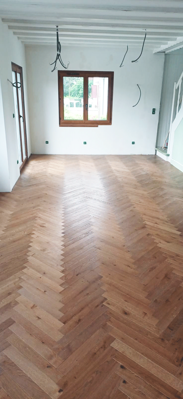 Parquet bâton rompu — Pièce de vie
